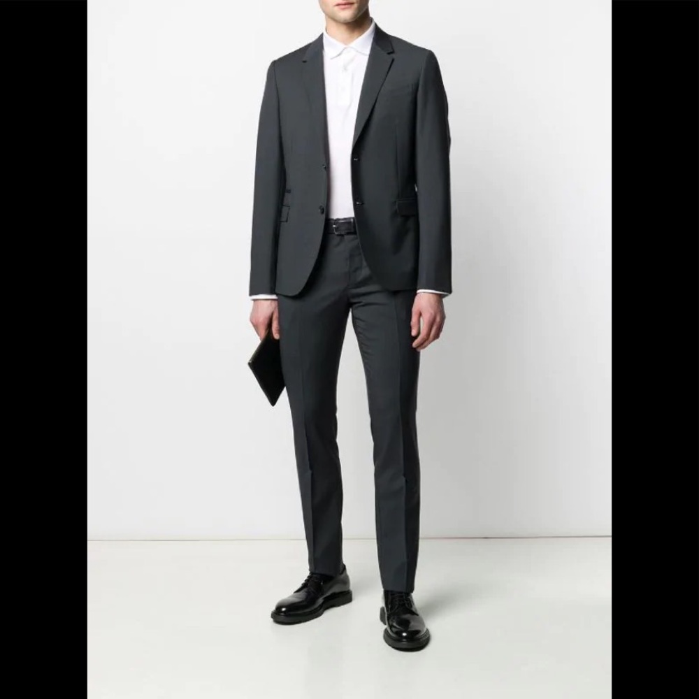 Valentino black gray suit